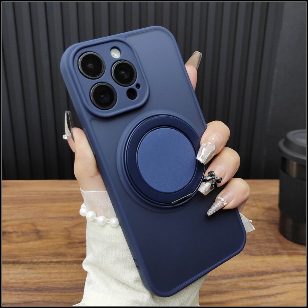 Navy Blue Silicone Ring Holder Case